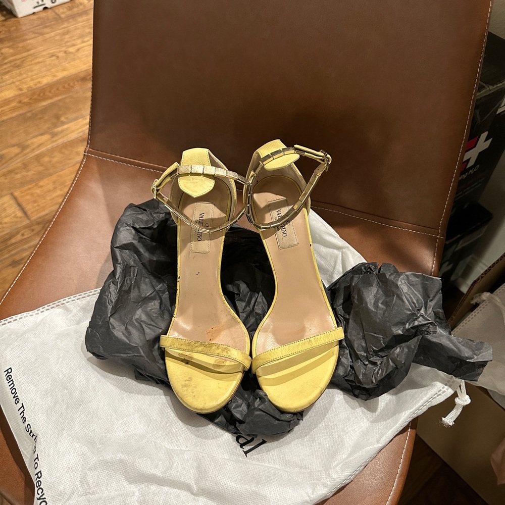 Yellow Valentino heels
